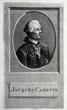 Portrait of the author Jacques Cazotte (1720-1792), 18th century. Creator: French master.