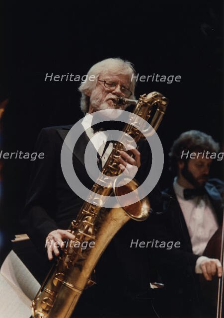 Gerry Mulligan, Barbican, London, 1989. Creator: Brian Foskett.