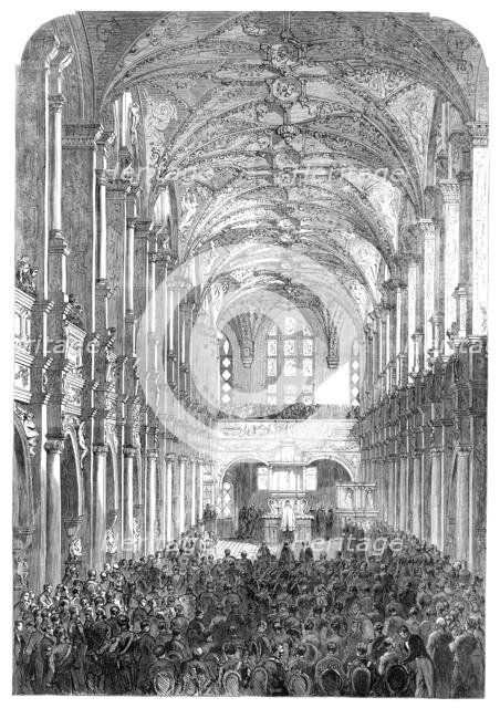 Reopening of the Chapel in the Royal Palace of Frederiksborg, Denmark, 1864. Creator: Unknown.