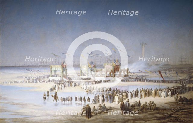Inauguration Ceremony of the Suez Canal at Port-Said, 17 November, 1869, 1869. Creator: Riou, Edouard (1833-1900).
