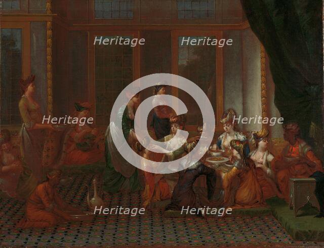 Banquet of Distinguished Turkish Women, c.1720-c.1737. Creator: Jean Baptiste Vanmour.