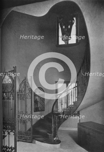 Stair hall, Casa Bournita, Green's Farms, Westport, Connecticut, 1926. Artist: Unknown.
