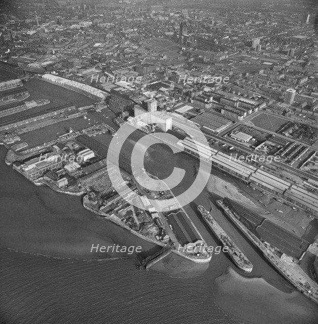 Brunswick Dock, Liverpool, Merseyside, 1980. Artist: Aerofilms.