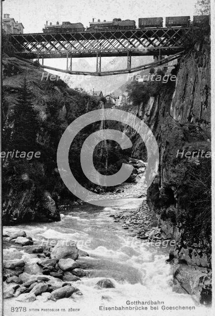 Railway Bridge over river gorge Creator: Unknown.