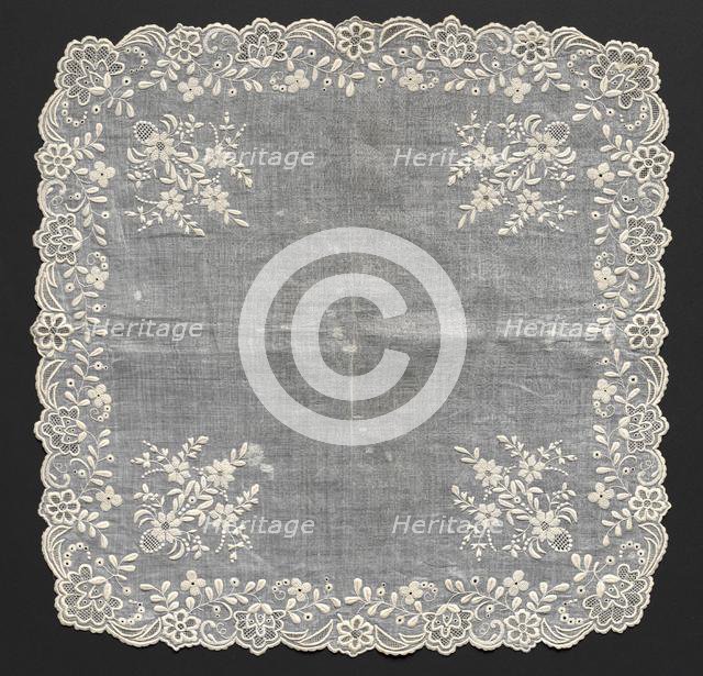 Handkerchief, 1800s. Creator: Unknown.