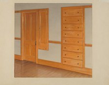 Built-in Drawers and Cupboards, c. 1938. Creator: Alfred H. Smith.