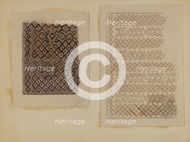 Material Woven from Cat-tails, c. 1935. Creator: Melita Hofmann.