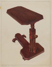 Invalid Bedside Table, c. 1936. Creator: Magnus S. Fossum.