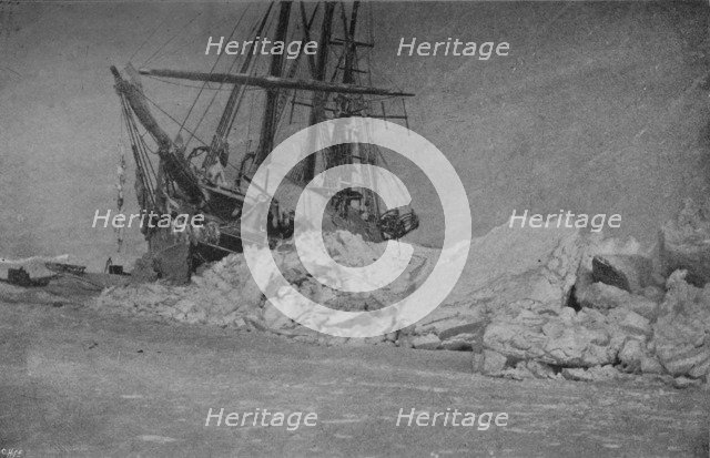 'The Fram after an Ice-Pressure. 10 January, 1895', 1895 (1897). Artist: Unknown.