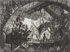 Prisoners on a Projecting Platform, 1761. Creator: Giovanni Battista Piranesi.