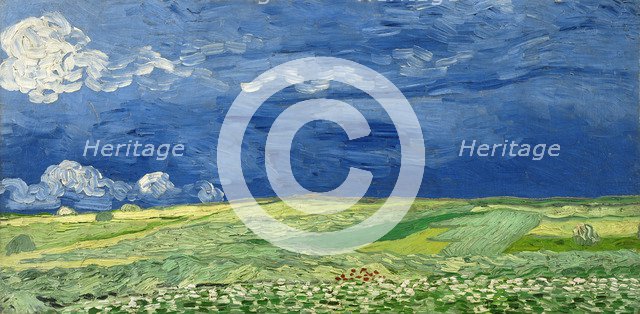 Wheatfield under thunderclouds, 1890. Artist: Gogh, Vincent, van (1853-1890)