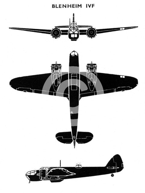 Bristol Blenheim Mk IVF, 1941. Artist: Unknown