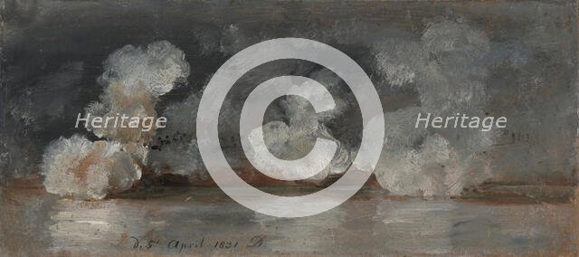 Smoke from Cannon Shots, 1831. Creator: Johan Christian Dahl.