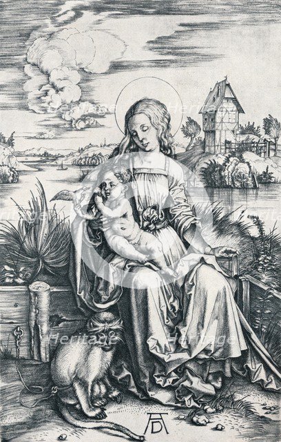 'Virgin and Child with a Monkey', 1506 (1906). Artist: Albrecht Durer.