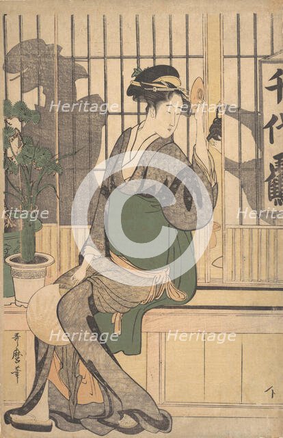 Shadows on the Shoji, 1790s. Creator: Kitagawa Utamaro.