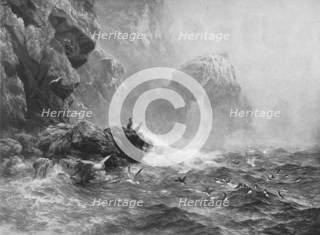 'Where Nought Is Heard But Lashing Wave And Sea-Birds' Cry', c1880, (1912). Artist: Peter Graham.