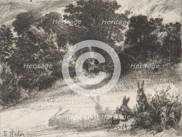 Combe Bottom, 1860., 1860. Creator: Francis Seymour Haden.