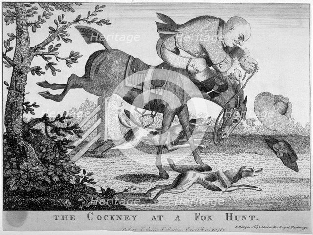 'The Cockney at a Fox Hunt', 1779. Artist: Anon