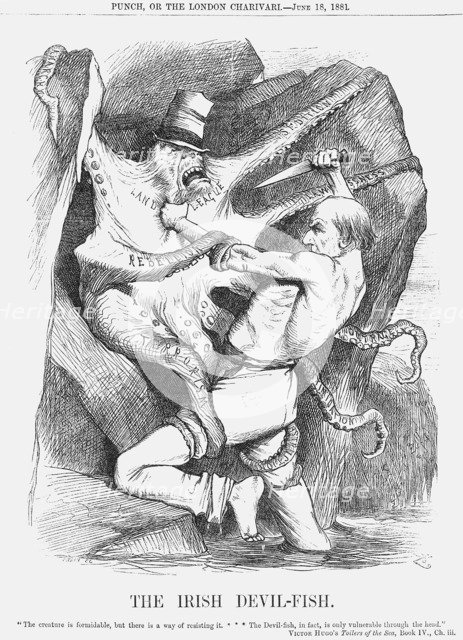 'The Irish Devil-Fish', 1881. Artist: Joseph Swain