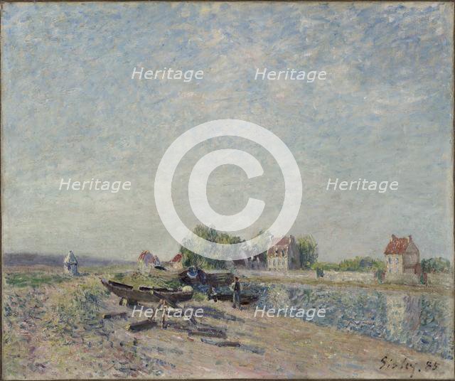 Saint-Mammès, Loing Canal, 1885. Creator: Alfred Sisley (French, 1840-1899).