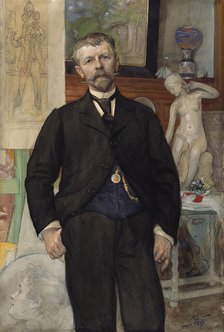 Portrait of the Architect Jac. Ahrenberg, 1898. Creator: Carl Larsson.