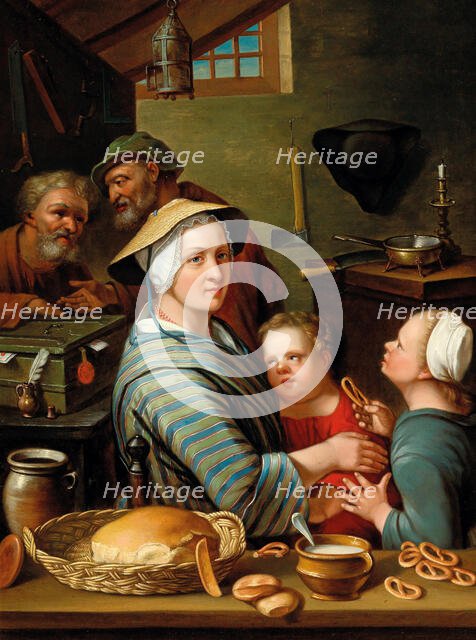 A kitchen interior with figures, Second Half of the 18th cen.. Creator: Lambert, Johann Gerlach (1740-1804).