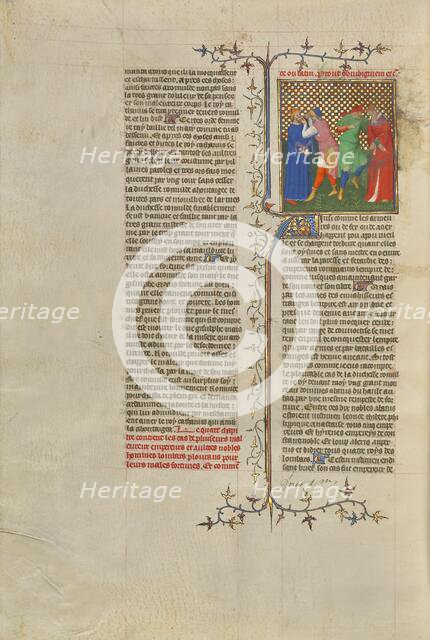 The Mutilation of Byzantine Emperors Justinian II and Philippicus, about 1413-1415. Creators: Boucicaut Master, Workshop of the Boucicaut Master.