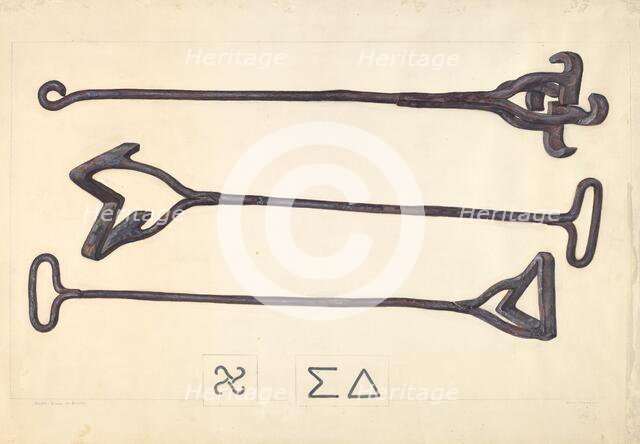 Branding Iron, c. 1937. Creator: Henry Rasmusen.