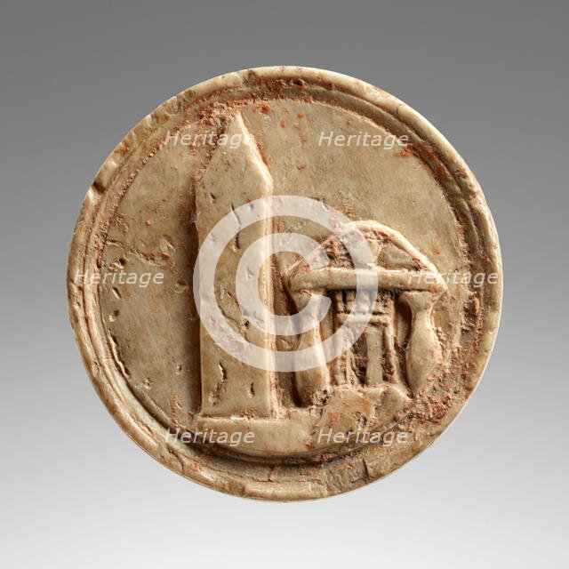 Token with an Egyptian Obelisk and a Temple, early 1st century A.D. Creator: Unknown.