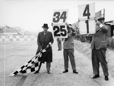 Brooklands Officials, including Major Bale, Brooklands, Surrey. Artist: Unknown