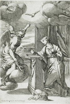 The Annunciation, between c1645 and c1650. Creator: Carlo Maratti.
