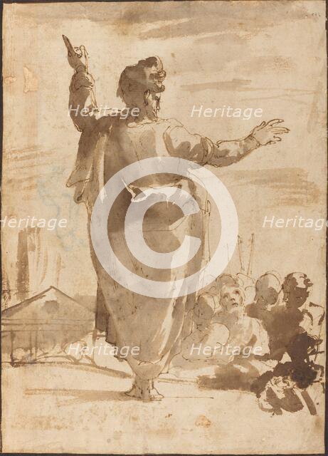 Saint Paul Preaching. Creator: Agostino Carracci.