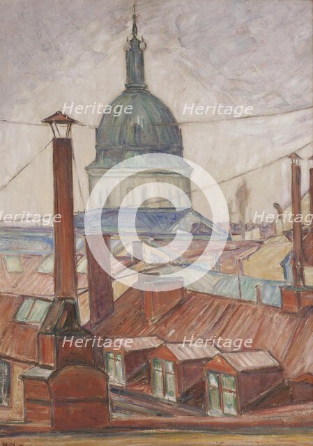 Above the Rooftops, Östermalm, Stockholm. Creator: Karl Nordström.