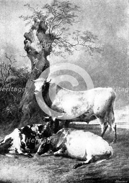 Pictures from the Royal Academy: Repose - T. S. Cooper, R.A., 1895. Creator: George Meisenbach.