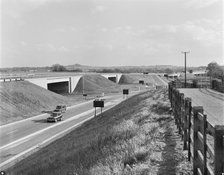 M6 Motorway, Junction 14, M6, Creswell, Stafford, Staffordshire, 13/06/1963. Creator: John Laing plc.