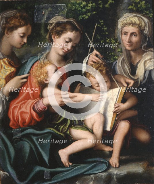 Virgin and Child with Saints John the Baptist, Mary Magdalen and Elizabeth, ca 1529. Artist: Gandini del Grano, Giorgio (c. 1500-1538)