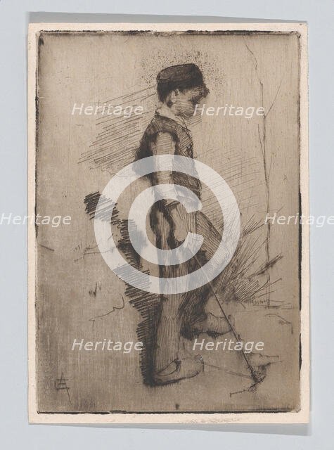 Boy with a Stick, 1881-83. Creator: Elizabeth Adela Forbes.