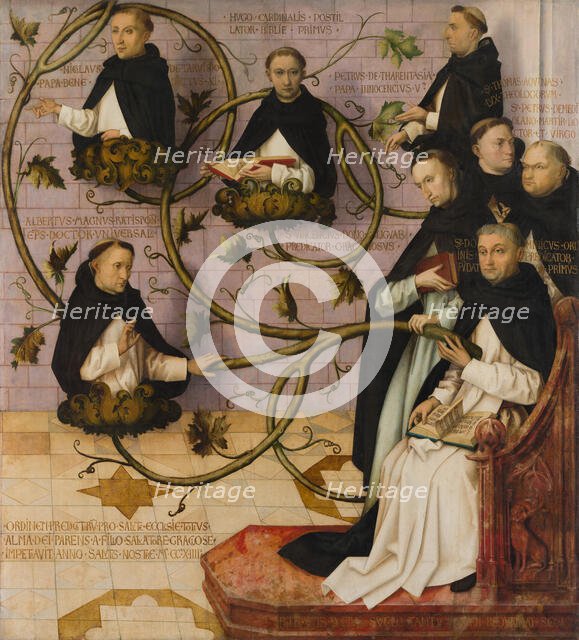 Lineage of the Dominican Order, 1501. Creators: Hans Holbein the Elder, Jesus Christ.