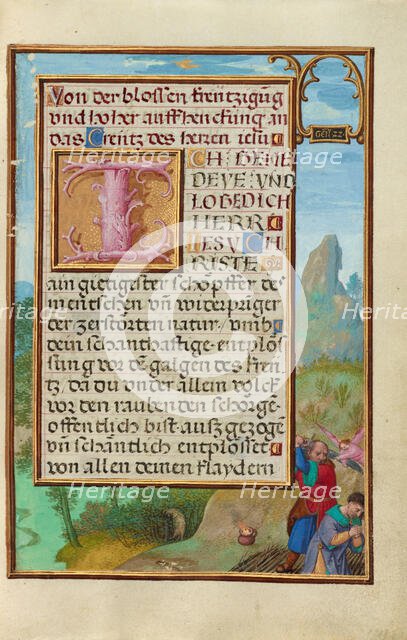 Border with the Sacrifice of Isaac; Prayer Book of Cardinal Albrecht of Brandenburg, about 1525-1530 Creator: Simon Bening.
