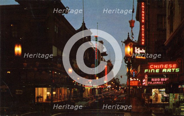 Chinatown, San Francisco, California, USA, 1957. Artist: Unknown