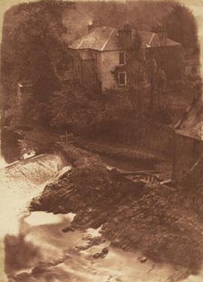 Colinton Manse and weir, with part of the old mill on the right, 1846. Creators: David Octavius Hill, Robert Adamson.