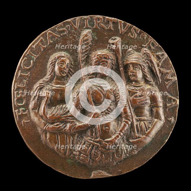 Felicity, Virtue, and Fame [reverse], c. 1490. Creator: Unknown.