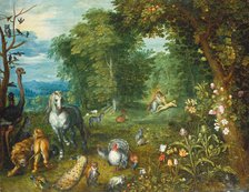 Paradise with the Creation of Eve, c1636-1640. Creator: Jan Brueghel the Younger.