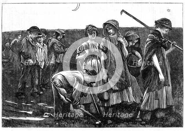Gang system of child labour, c1885. Artist: Unknown