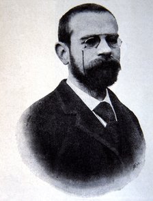 Leopoldo Alas 'Clarin'  (1852 - 1901), Spanish writer, engraving of 'Ilustración Artística', 1901.