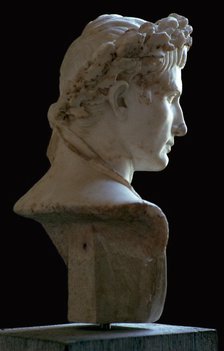 Bust of the Roman emperor Augustus, 1st century. Artist: Unknown