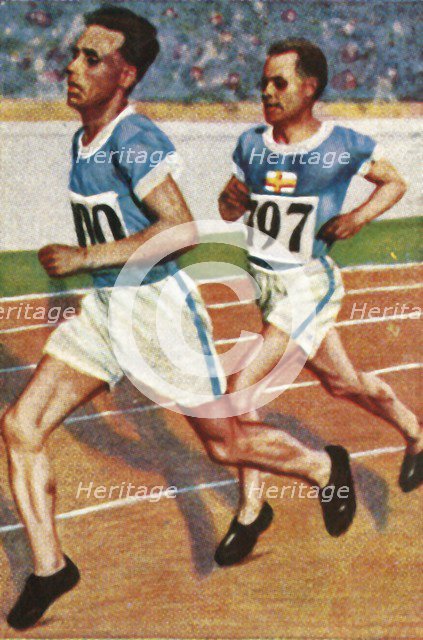 Finnish runners Ville Ritola and Paavo Nurmi, 1928. Creator: Unknown.