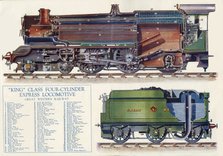 "King" Class Four-Cylinder Express Locomotive - Great Western Railway', 1935. Creator: Unknown.