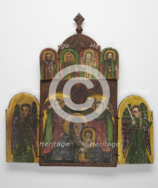 Double-sided Polyptych with the Virgin and Child, Saint George and the Young..., late 18th cent. Creator: Unknown.