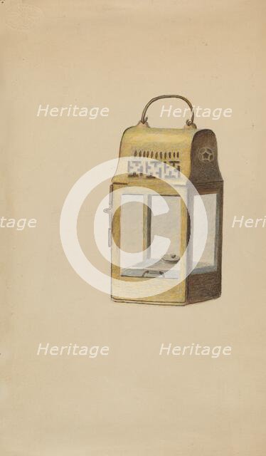 Brass Lantern, c. 1936. Creator: Margaret Stottlemeyer.